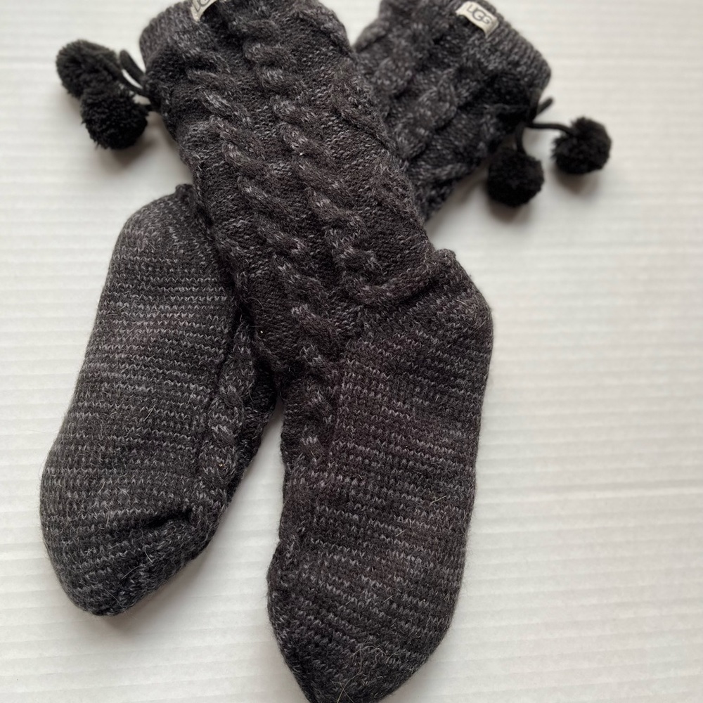 UGG sock booties. Grey tweed